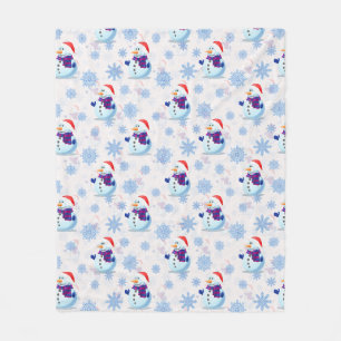 Manta Polar Patrón de superficie de los navidades Snowman
