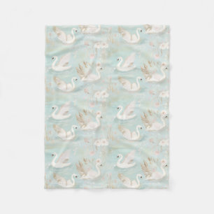 Manta Polar Patrón de Swan de Pastel