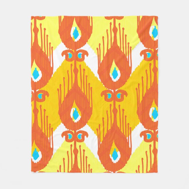 Manta Polar Patrón de tela de Ikat (Anverso)