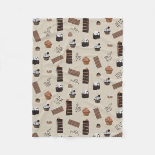Manta Polar Patrón de tema del chocolate