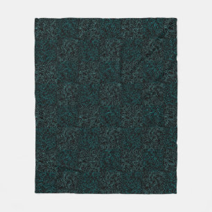 Manta Polar Patrón de terreno Verde 01bx4.Negro