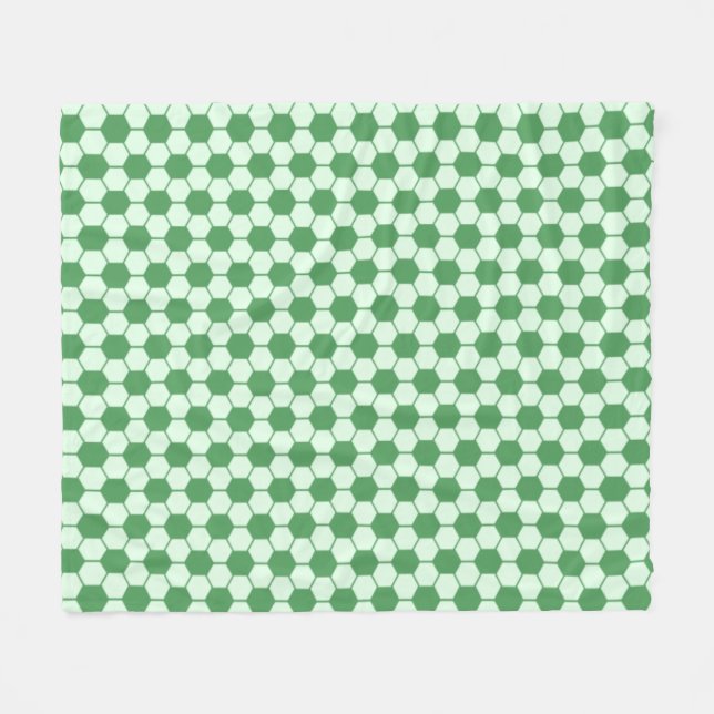 Manta Polar Patrón de textura de balón de fútbol - Verde   (Frente (Horizontal))