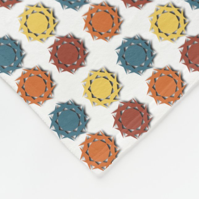 Manta Polar Patrón de tierra de inspiración marroquí (Esquina)