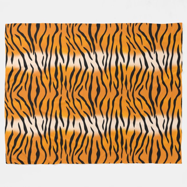 Manta Polar Patrón de tigre (Frente (Horizontal))