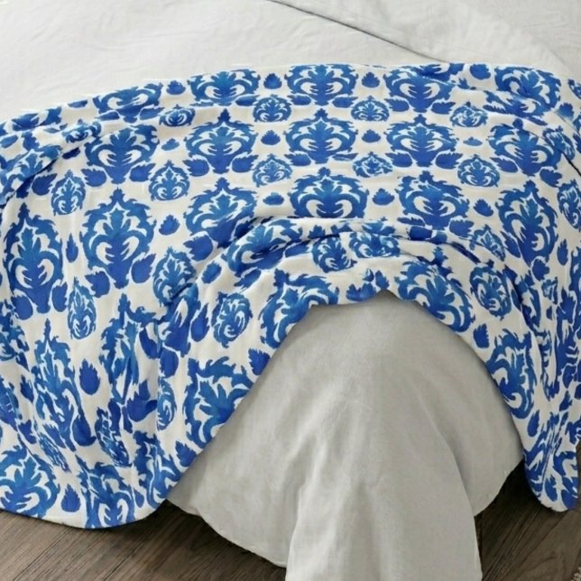 Manta Polar Patrón de Toile Francés Azul (Subido por el creador)