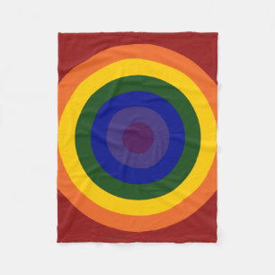 Manta Polar Patrón de toros arcoiris