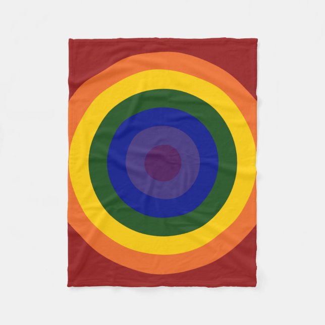 Manta Polar Patrón de toros arcoiris (Anverso)