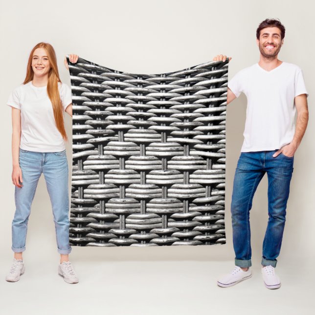 Manta Polar Patrón de trama moderna industrial Metalizado (In situ)