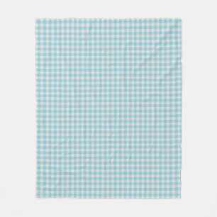 Manta Polar Patrón de trazo de chapa de Gingham azul de luz bl