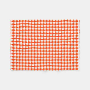 Manta Polar Patrón de trenzado rojo naranja