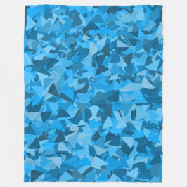 Manta Polar Patrón de triángulo azul