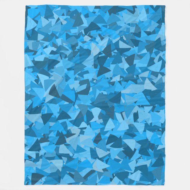 Manta Polar Patrón de triángulo azul (Anverso)