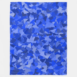 Manta Polar Patrón de triángulo azul