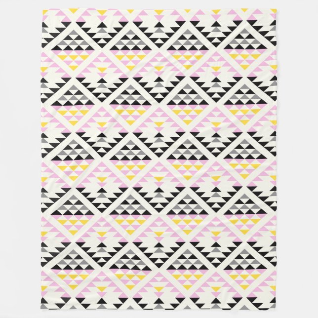 Manta Polar Patrón de triángulo de baldosas geométricas modern (Anverso)