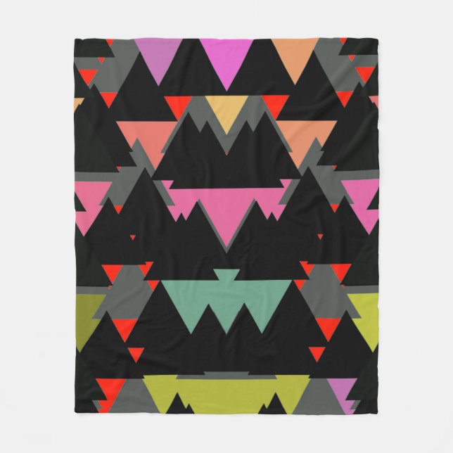 Manta Polar Patrón de triángulo geométrico (Anverso)