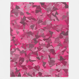 Manta Polar Patrón de triángulo gris rosa