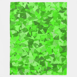 Manta Polar Patrón de triángulo verde
