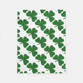 Manta Polar Patrón de trono de Shamrock verde San Patricio