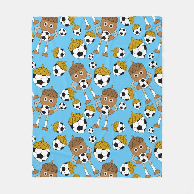 Manta Polar Patrón de tuercas de fútbol (Anverso)