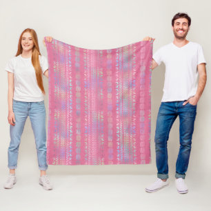 Manta Polar Patrón de Unicornio Bohemio Irisado