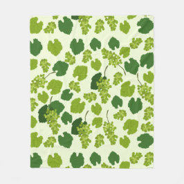 Manta Polar Patrón de uvas y hojas de uva