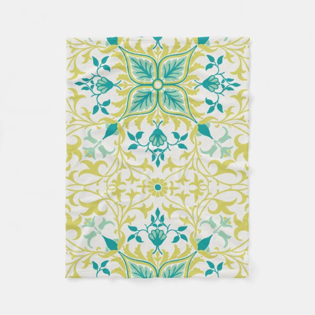 Manta Polar Patrón de vid (por William Morris) (Anverso)