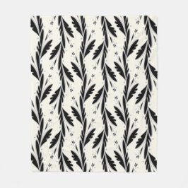 Manta Polar Patrón de viñedos negros decorativos