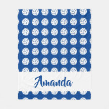 Patrón de voleibol azul y blanco