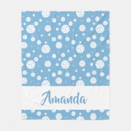 Manta Polar Patrón de voleibol Chevron azul en polvo