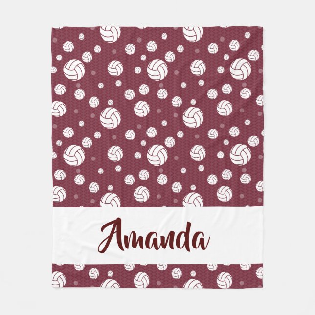 Manta Polar Patrón de voleibol de Chevron (Anverso)