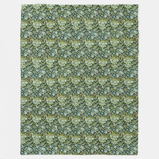 Manta Polar Patrón de Wey Floral de William Morris (Anverso)