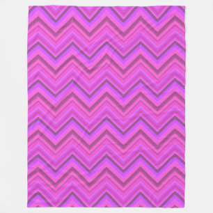 Manta Polar Patrón de zigzag de rayas rosas