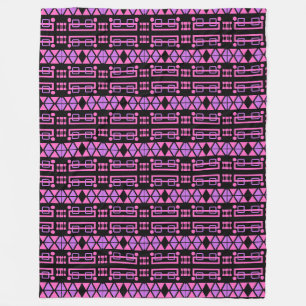 Manta Polar Patrón decorativo púrpura rosa