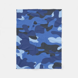Manta Polar Patrón del Ejército Camuflaje Azul Camo