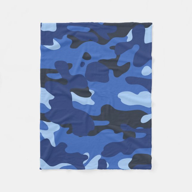 Manta Polar Patrón del Ejército Camuflaje Azul Camo (Anverso)