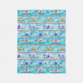 Manta Polar Patrón del equipo de natación de los Laps