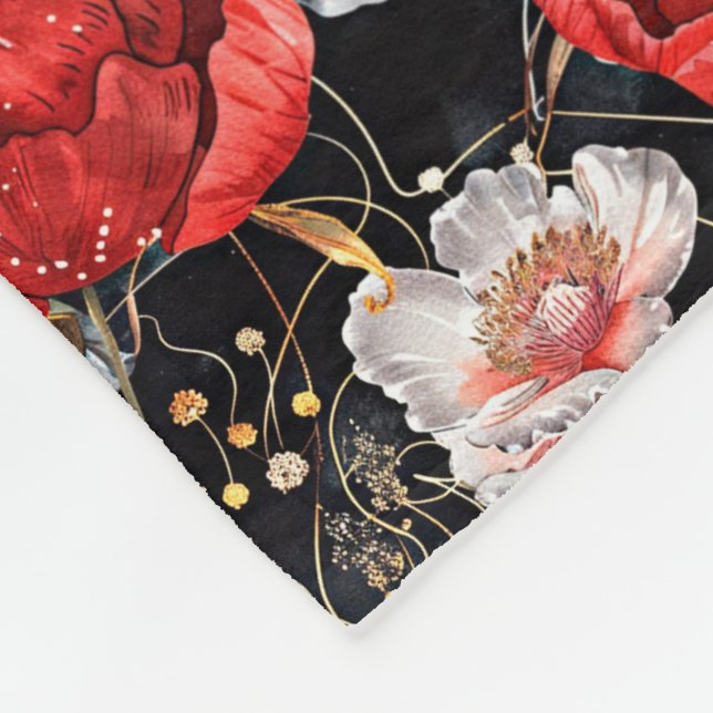 Manta Polar Patrón detallado de acuarela (Esquina)