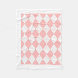 Manta Polar Patrón Diamante Arlequín Pastel Rosa Sin Costuras