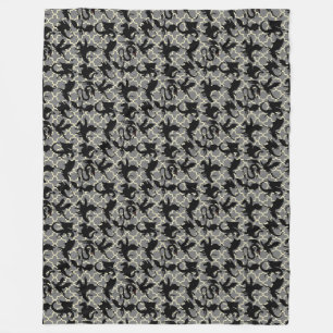 Manta Polar Patrón Dragon 01.wx4x4.azul Gris BG