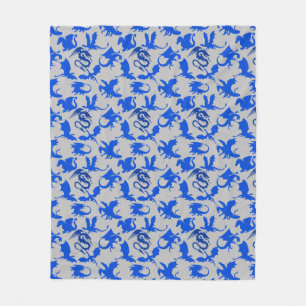 Manta Polar Patrón Dragon 02 azul.bwx4 gris BG