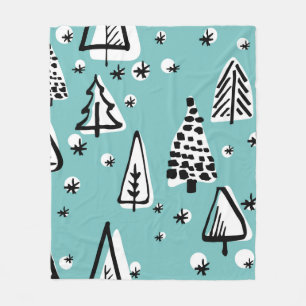 Manta Polar Patrón escandinavo de árbol de Navidad ha