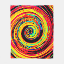 Manta Polar Patrón espiral colorido brillante