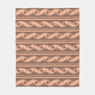 Manta Polar Patrón espiral de Peach y Mocha