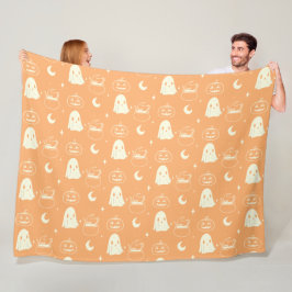 Manta Polar Patrón fantasma de boo de Halloween