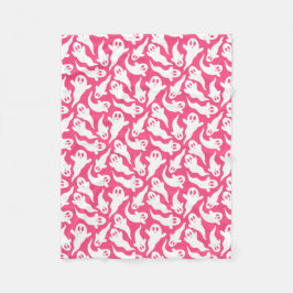 Manta Polar Patrón fantasma de Halloween rosa lindo