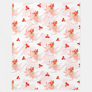 Manta Polar Patrón Fénix Bird Y Phoenix Flower Seamless