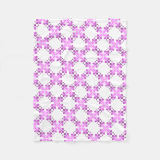 Manta Polar Patrón Fleur de lis lattice púrpura y rosa