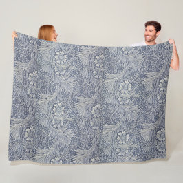 Manta Polar Patrón floral azul de William Morris