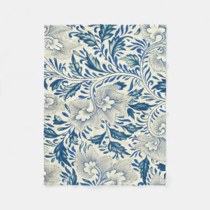 Manta Polar Patrón floral azul Diseño antiguo asiático