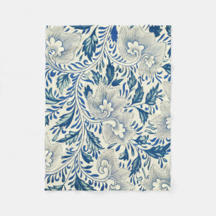 Manta Polar Patrón floral azul Diseño antiguo asiático